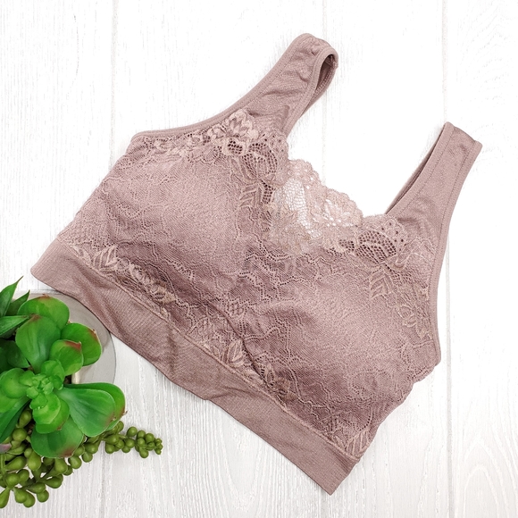 Rhonda Shear "Ahh" Bra with Lace Overlay Nwot - Picture 2 of 7